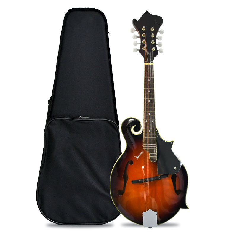 Mandolin A Style - F-stijl mandoline, 8-snarig akoestisch instrument, sunburst