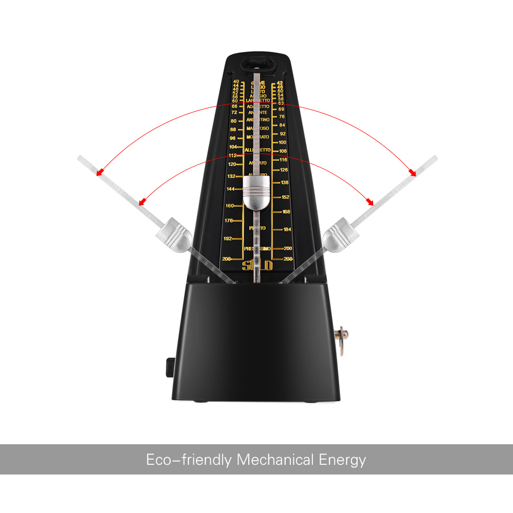 Musical Instrument Veena - Standaard Universele Mechanische Metronoom ABS Materiaal