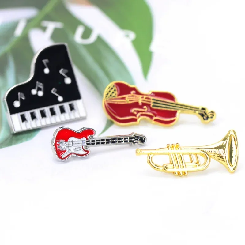 Musical Instrument Veena - Retro Creatieve Gitaar Viool Piano Emaille