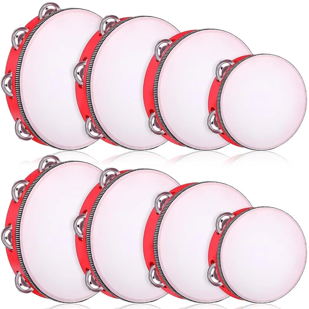 Tambourine Hand Drum - 4/6/8/10 Inch Hand Held Drum Metal