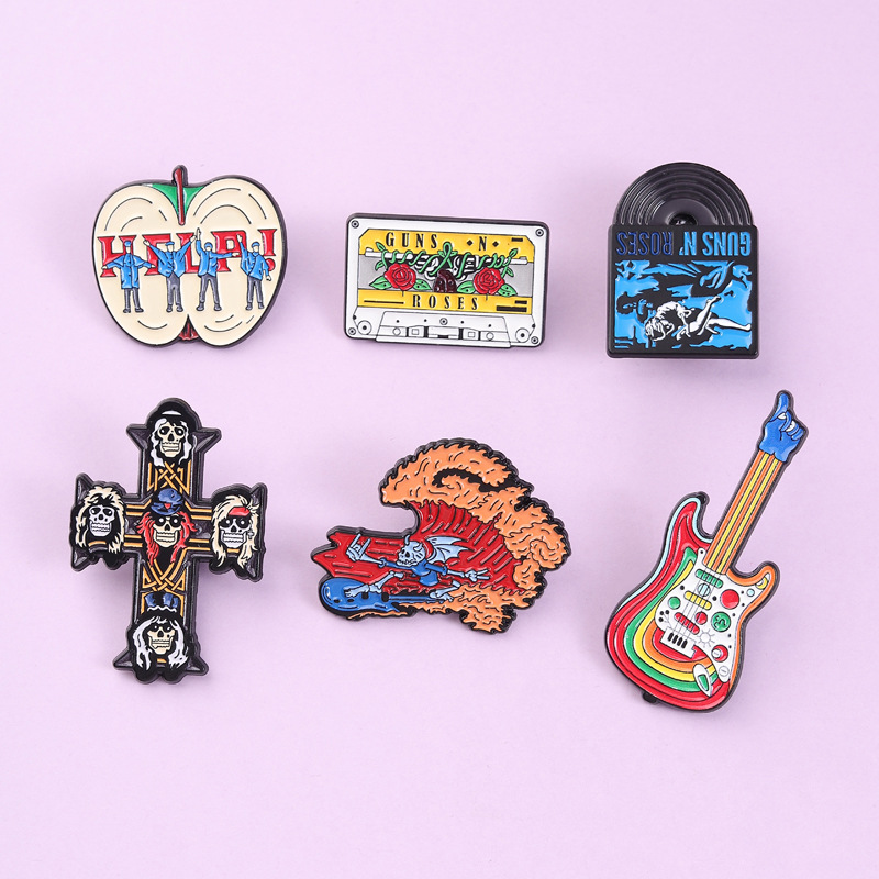 Musical Instruments Cartoon - Personalisatie cartoon Muziekinstrument Emaille Pins The