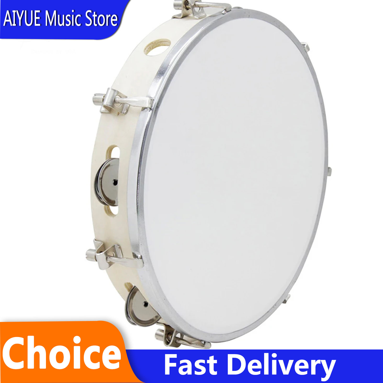 Tambourine Hand Drum - SLADE 10 inch tamboerijn verstelbare massief