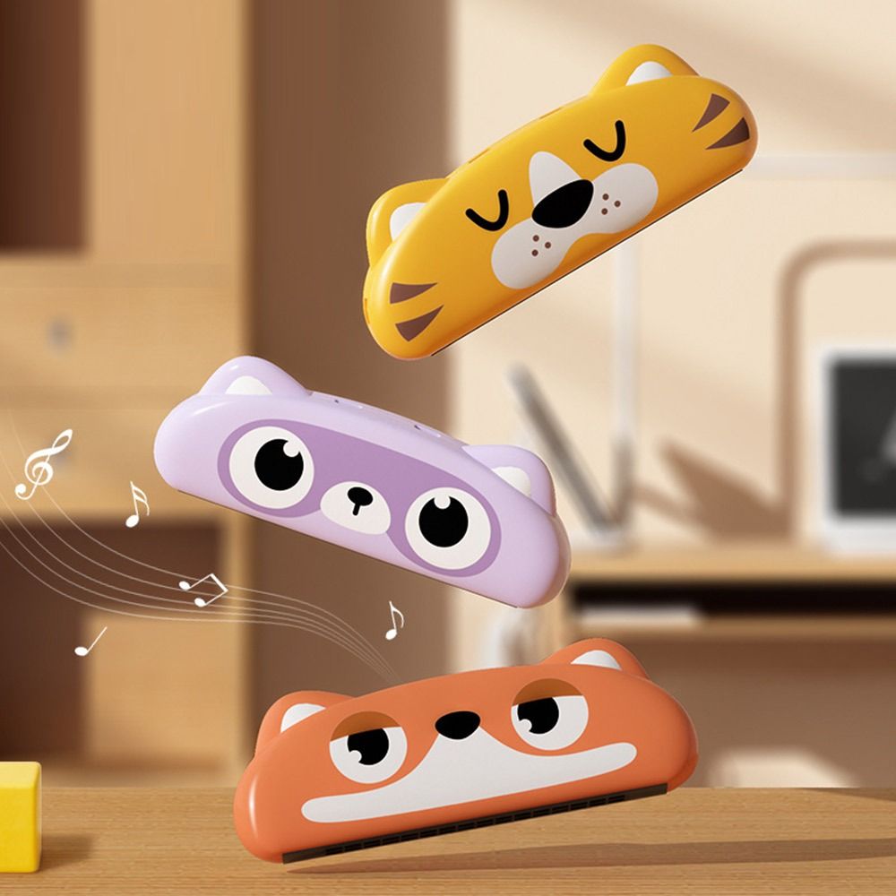 Musical Instruments Cartoon - Cartoon Kindermondharmonica Wasbaar Dierlijke Vorm Vroeg