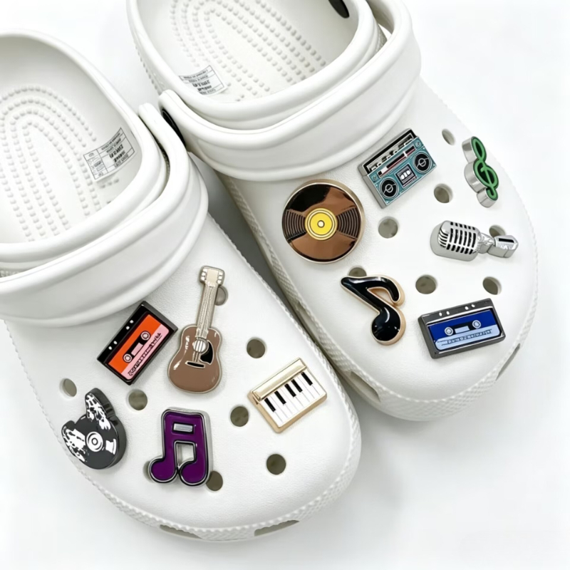 Musical Instrument Veena - 3D Muziekinstrumentenset Schoenbedels Accessoires Piano Viool