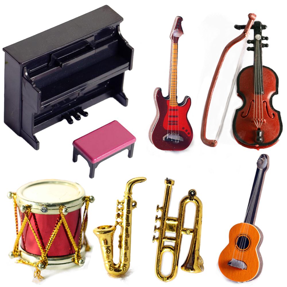 Musical Instrument Veena - Miniatuur Pop Muziekinstrumenten 1/12 Schaal Piano