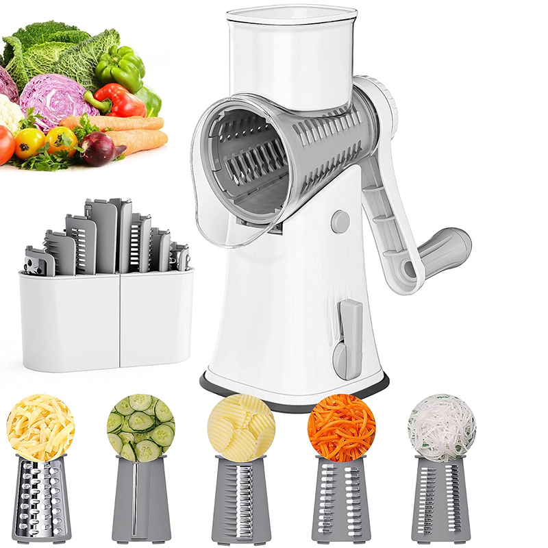 Mandolin A Style - LMETJMA 5-in-1 Roterende Kaasrasp Shredder Keuken