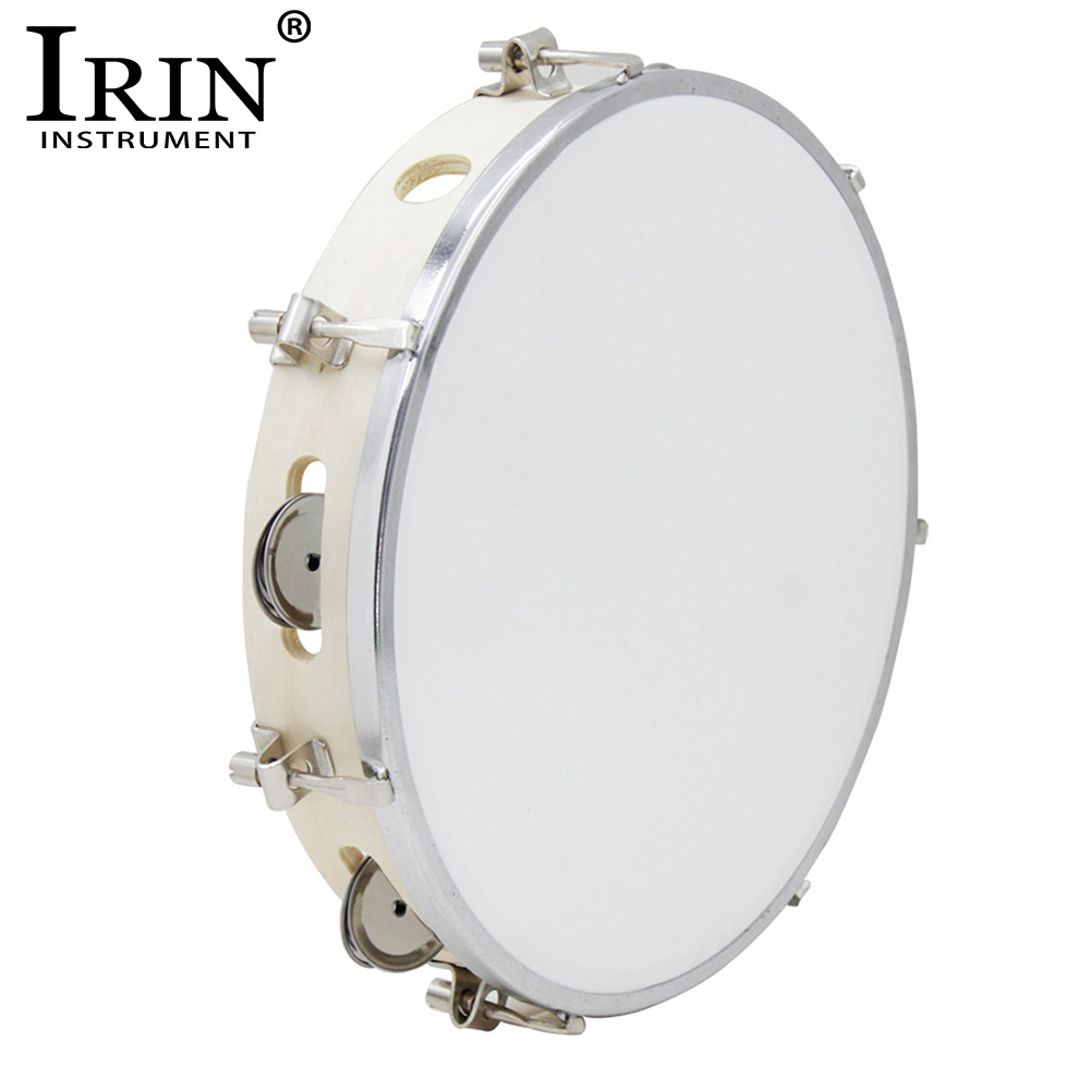 Tambourine Hand Drum - IRIN 10 Inch Tamboerijn Verstelbare Houten