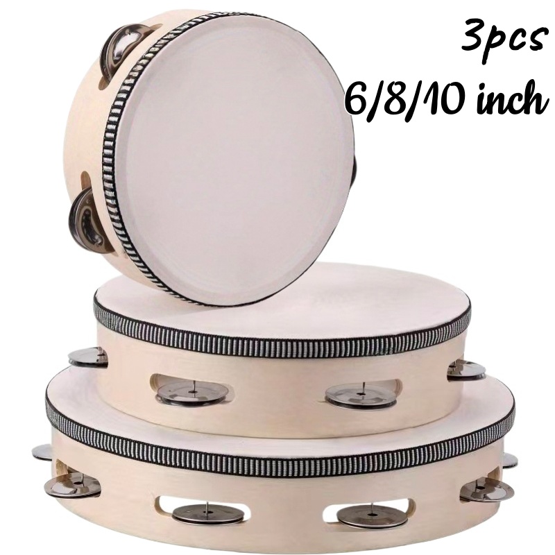 Musical Instrument Game - 1/3pcs Houten Tamboerijn 6/8/10inch Handheld Drum