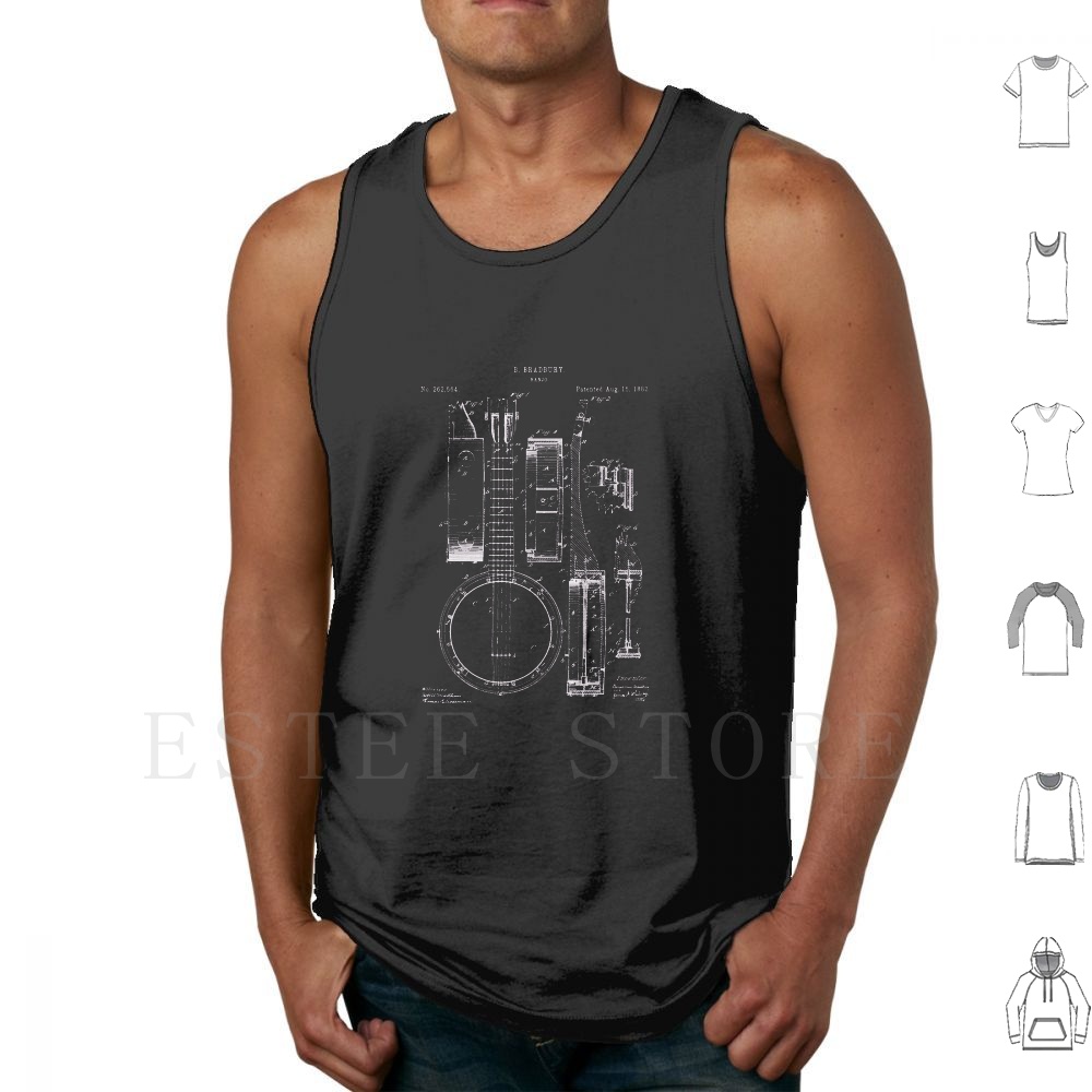 Musical Instrument From O - Banjo-muziekinstrument patent uit 1882 tanktops vest