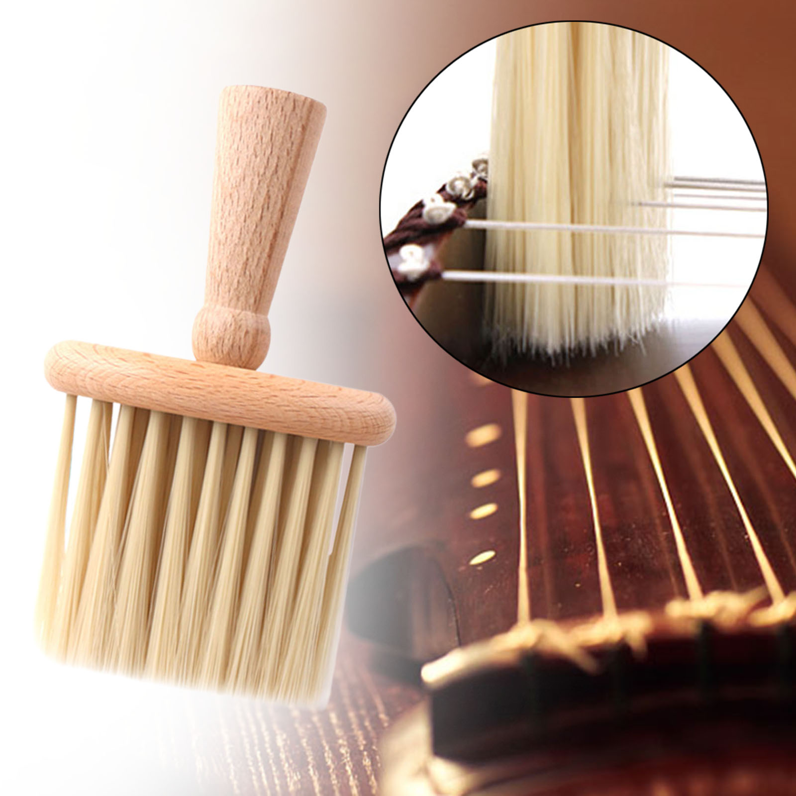 Musical Instrument Veena - Guzheng Reinigingsborstel Zachte haren Ukelele Vioolborstel