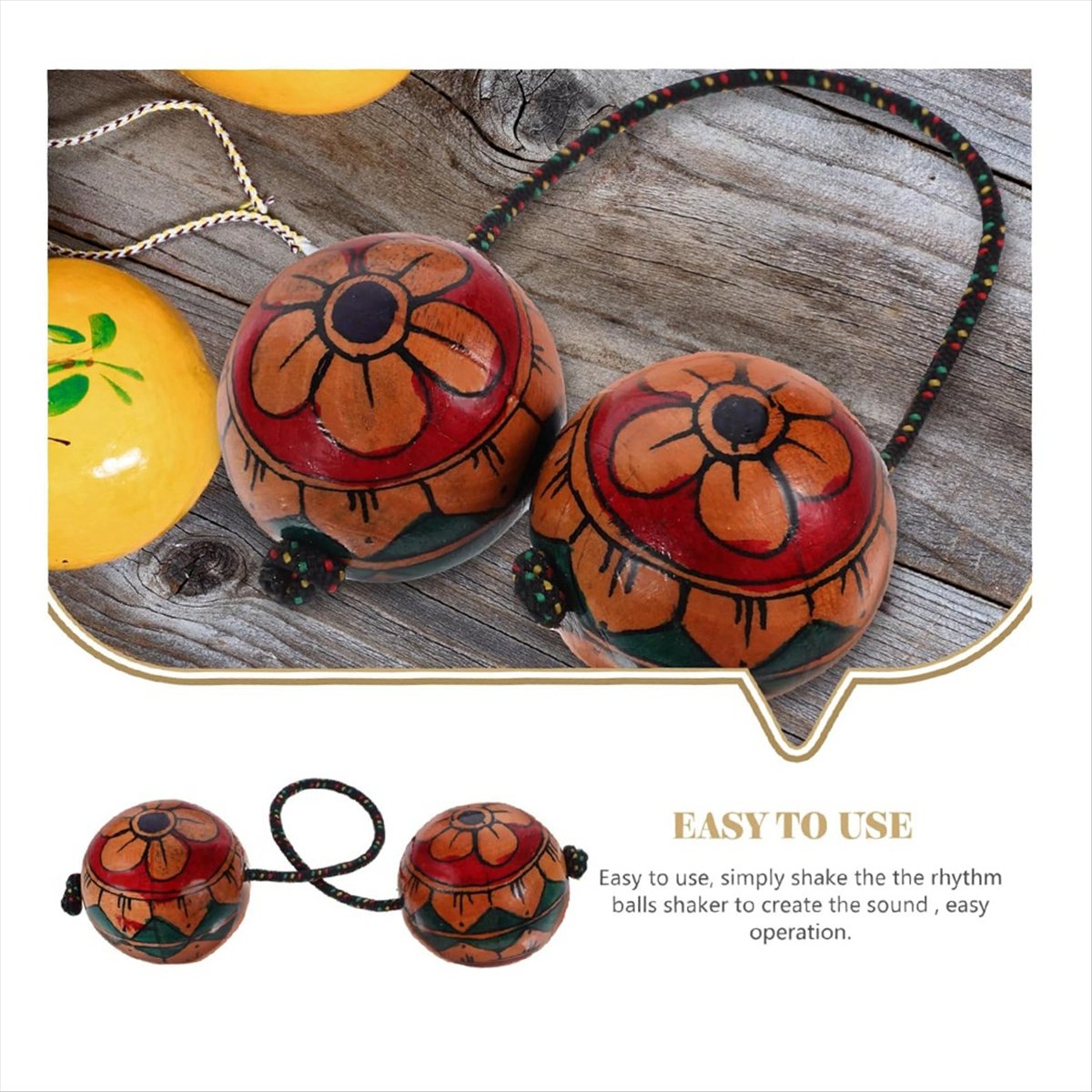 Musical Instrument You Shake - 【HOT!TURE】Handgetekende Maracas Muziekinstrumenten Ritmische Ballen Shaker