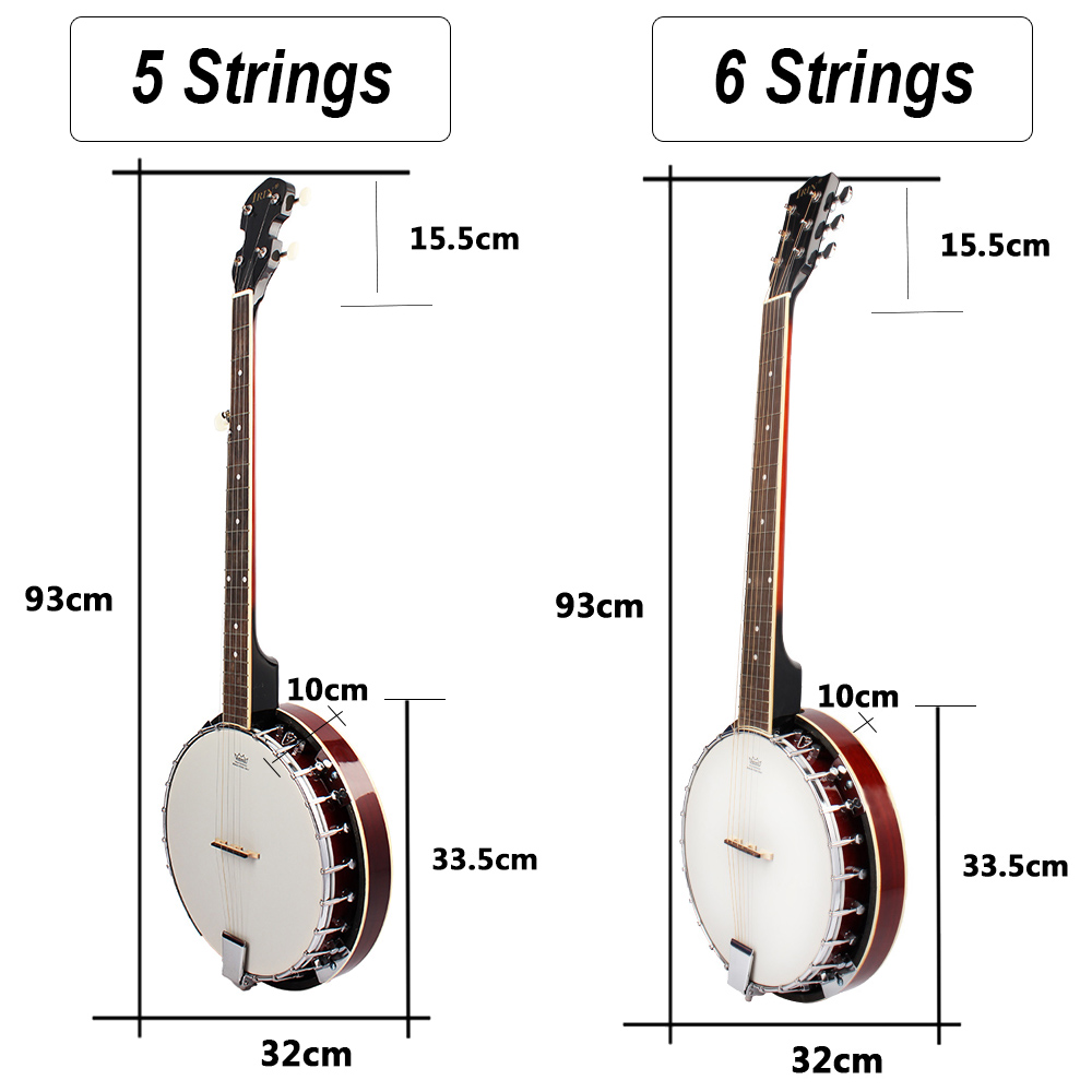 IRIN 5/6-snarige Banjo Premium - Musical Instrument Banjo recensie en prijs