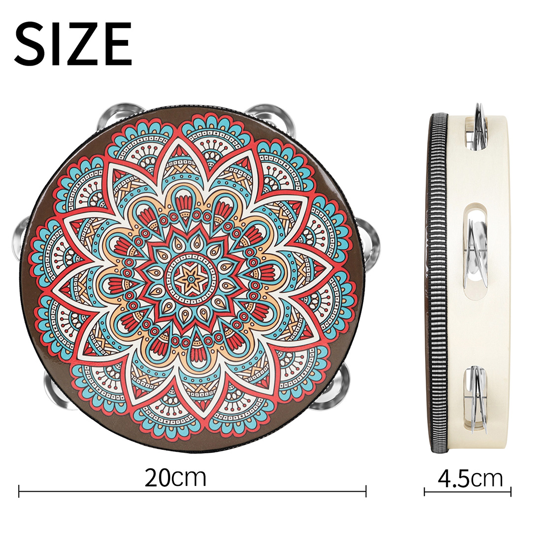 IRIN 8Inch Enkele Rij Oude Sti - Tambourine Hand Drum recensie en prijs